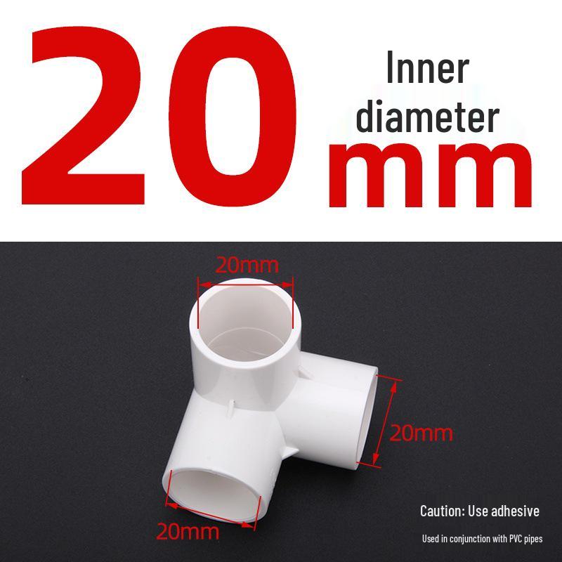 PVC 3-Way Elbow Water Pipe Fittings (20/25/32) - Drainage & Supply Plastic Adapter