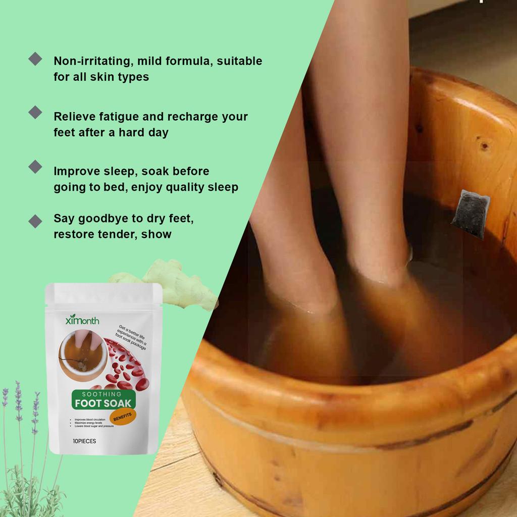 Ximonth Herbal Foot Soak Pack For Relaxation And Comfort With Ginger And Safflower Infusion