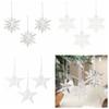 3Pcs/set DIY Transparent Snowflakes Pendants Acrylic Xmas Tree Ornaments Merry Christmas