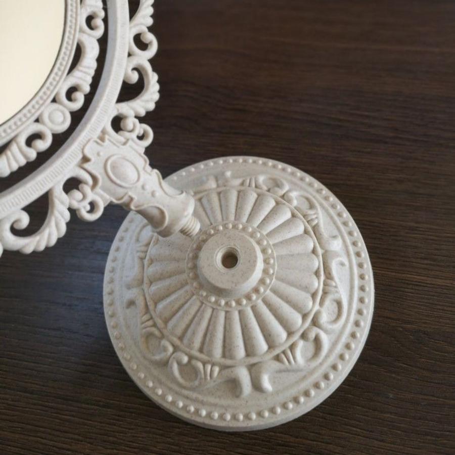 Specchio da Trucco Ovale Stile Europeo Vintage Specchio da Trucco Rotante a 360 Gradi Specchio da Trucco da Scrivania Decorazione per la Casa Regalo
