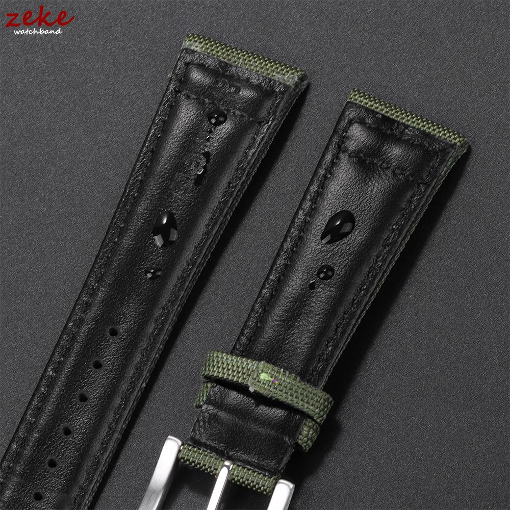 Nylon Canvas Watch Strap 20mm 21mm 22mm Band for IWC Pilot Waterproof Sports Watchband Cowhide Wrist Belt Men's Women's Bracelet