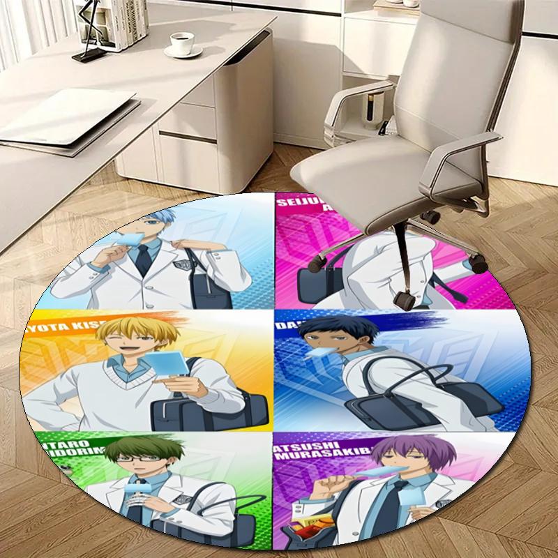 Personalized Kuroko's Basketball Round Chair Office Rug - Perfect for Mat, Office Chair & More - Ideal Gift for Birthdays and Holidays