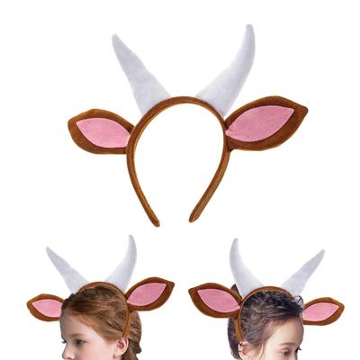 Cartoon Animal Headbands Furry Lamb Hair Hoop Animal Cosplay Hairband for Kids Stage Hair Accessories