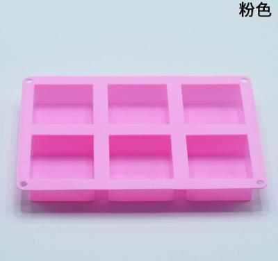 6-Cavity Square Silicone for Baking, Bread and Cakes - Nonstick Flexible Pan with Easy Release