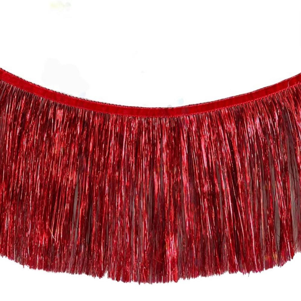 Multicolor Drizzle Garland Encryption Metallic Tinsel Tassel String Background Ornament Thickening Metallic Foil Fringe