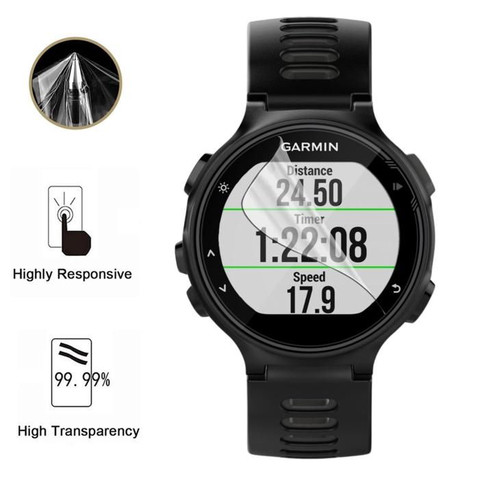 Screen Protector for Garmin Forerunner 735XT [6 Pack] Ultra Thin Resistant Protective Plastic Film Phonillico