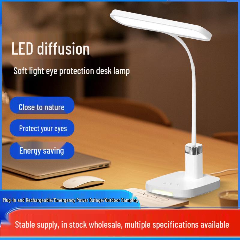 LED Diffused Soft Light Eye Protection Desk Lamp for Study, Reading, Writing, and Office Use