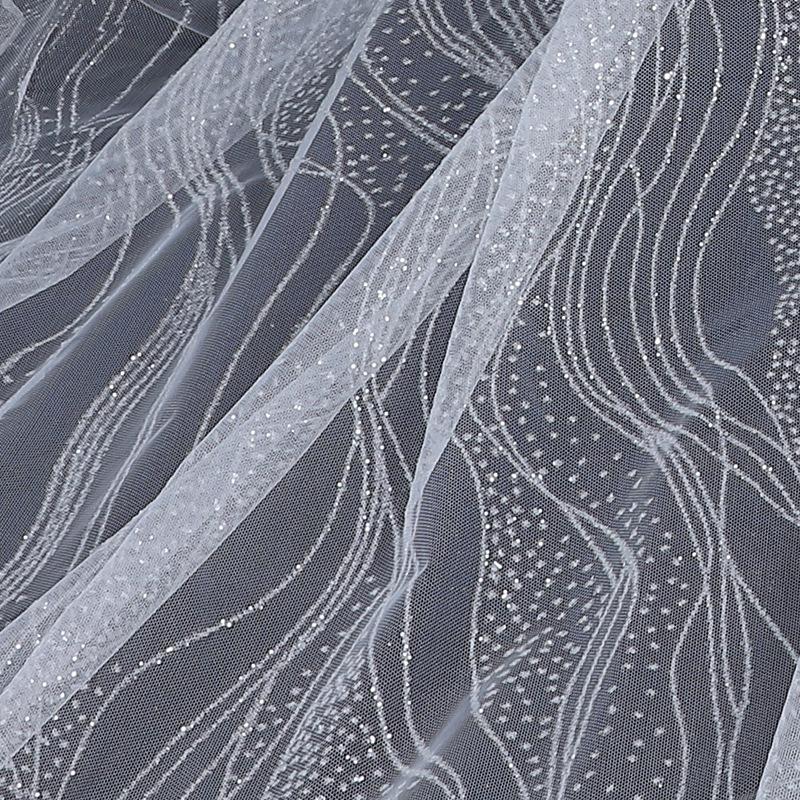 2 Yard Sequin Texture Mesh Fabric Shiny DIY Glitter Net Yarn Wear-Resistant Lace Sparkle Tulle Fabric Dance Tutu Party Decor