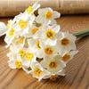 Narcissus Artificial 6pcs Daffodil Fake Silk Flower Bouquet Home Wedding Decor