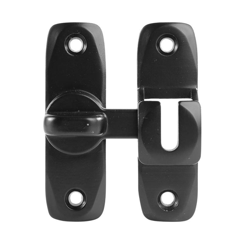 Simple No-Punch Sliding Door Latch Bolt for 90°/180° Bathroom Entrance
