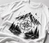 Midnight Compass Mountain Graphic T-Shirt – Adventure Outdoor Tee