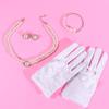 Trendiges Perlenketten-Set Imitation Perlen Hofstil Schmuck-Set Brautaccessoires