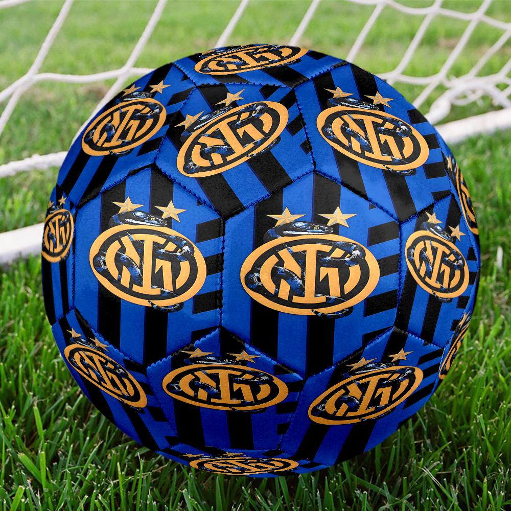 Inter FC Crest Printed No. 5 Soccer Balls, High-Quality, Anti-Slip, Protective Football, A Unique Gift , Birthdays, Christmas Gifts