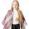 Spring Autumn Winter Imitation Cashmere Double-sided Colorful Plaid Triangle Scarf Women's Neck Shawl