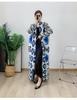 2024 Summer Women's Chic Middle East Pleated Robe Long Sleeve Cape Jacket