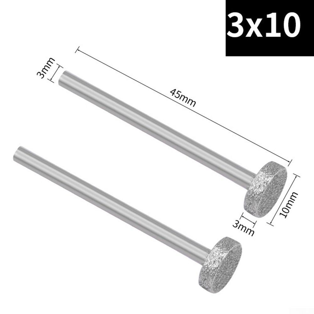 Schleifscheibe T-Typ, 3 mm Schaft, 6/8/10/10 mm Schleifmittel