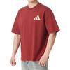 Adidas T Shirts Unisex Red Crew Neck Moderate Straight Fit JX9126