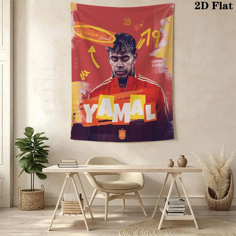 Lamine Yamal Rise Wall Hanging Printed Fabric Blanket Decorative Tapestries for Bedroom Living Room Home Decor