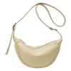New Stylish Simple Casual High-end Dumpling Bag Versatile Commuter Solid Color Niche Design Messenger Bag Woman