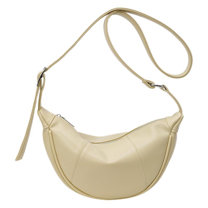 New Stylish Simple Casual High-end Dumpling Bag Versatile Commuter Solid Color Niche Design Messenger Bag Woman