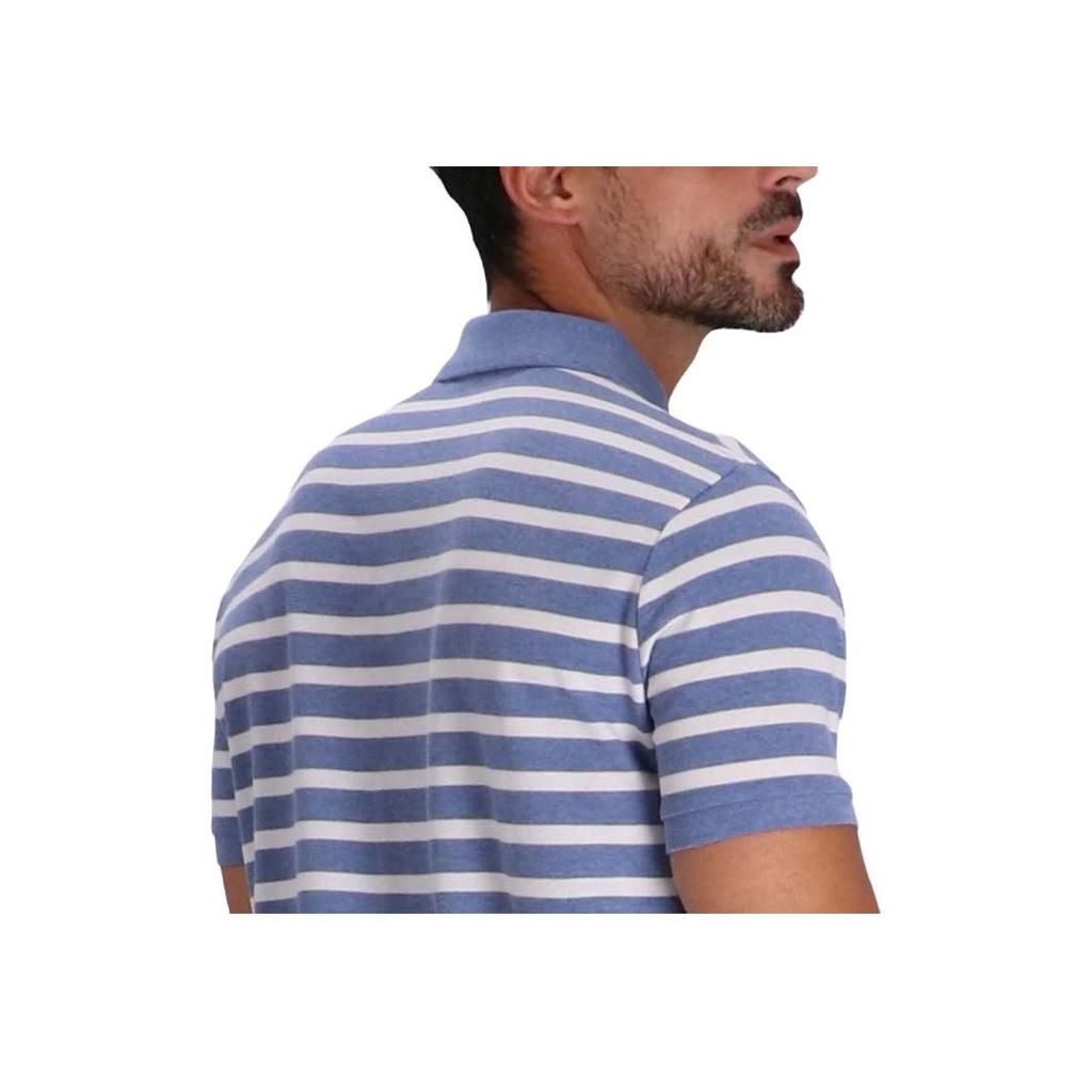 Polo Ralph Lauren Ss24 Logo Cartoon Pattern Striped Print Short Sleeve Polo Shirt Men Polo Shirts Blue 710941863-001