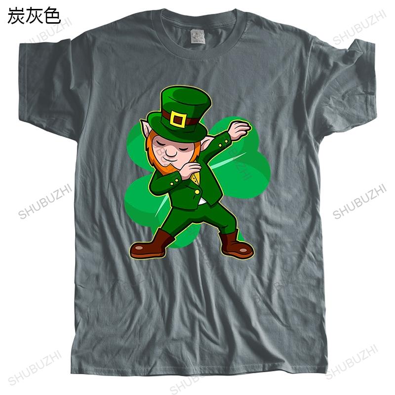 Dabbing Leprechaun Tshirt Funny Dab St Patrick Day Gift Men Brand Printed Cotton TShirts Man Clothing