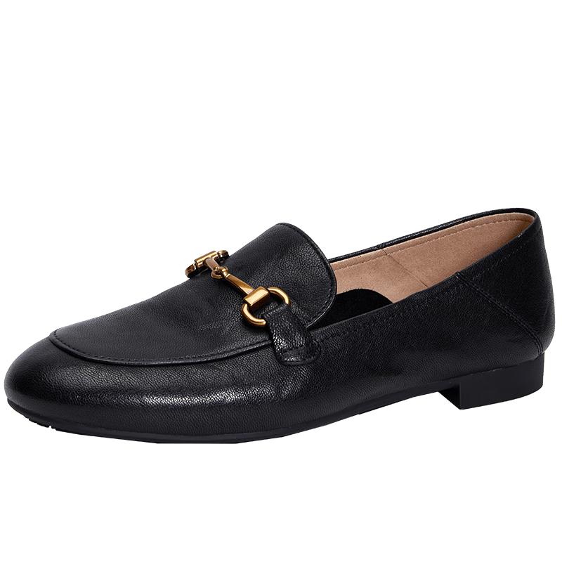 Baitiansen Women s Soft Sheepskin Loafers 35