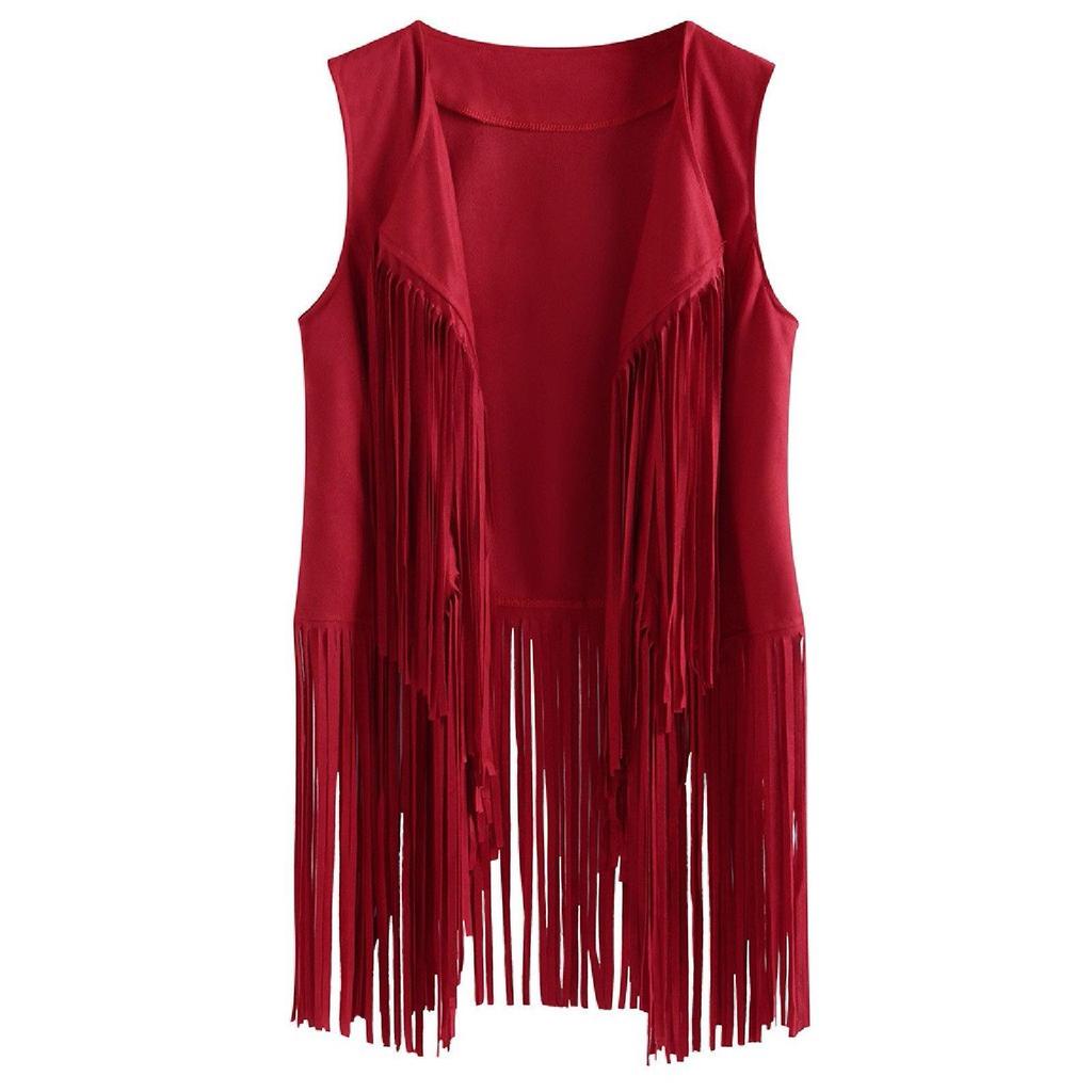 2024 European & American Spring/Summer Women's Slim Tassel Vest Tank Top