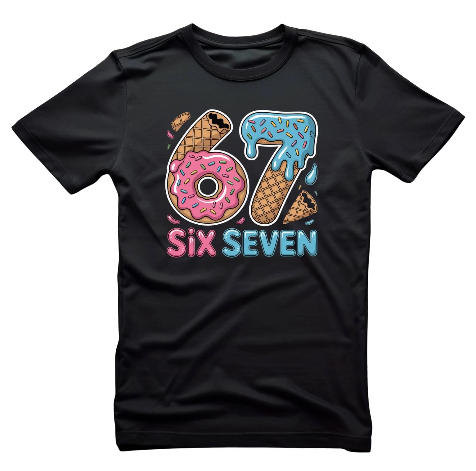 

Six Seven 67 Ice Cream Men 6-7 Meme Hands Funny T-Shirt Unisex Gifts S