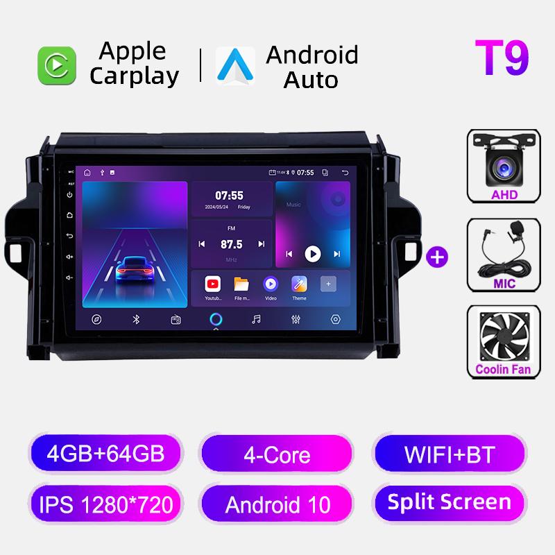 Android For Toyota Fortuner 2 2015-2019 Car Radio Stereo Multimedia Navigation GPS Video Player Wireless Carplay 2 Din Headunit