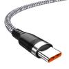 Red/Black USB TYPE C Cable 6A USB C Charging Cable Durable Fast Charge Cable  Phone Charging