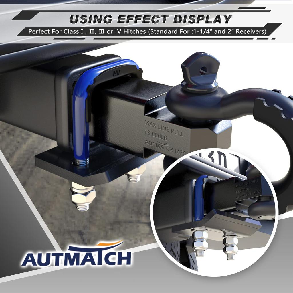 AUTMATCH Hitch Tightener Anti-Rattle Clamp, Heavy Duty Hitch Stabilizer for 1.5" and 2" Trailer
