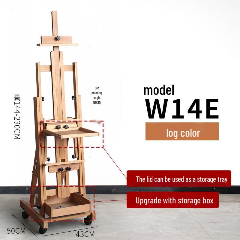 Adjustable Beech Wood Easel: Floor & Tabletop Folding Stand for Sketching & Oil Painting