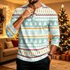 Men's Long Sleeve Shirt Christmas Print Holiday Casual Top