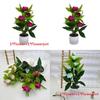 Rose Flower Arrangement Synthetic Potted Plant With Realistic Texture For Party And Outdoor Decor