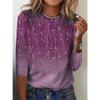 Women's T Shirt Tee Tops Floral 3D Print Fashion Long Sleeve Festival Holiday Funny O-Neck Regular Fit Spring & Fall Sweatshirt