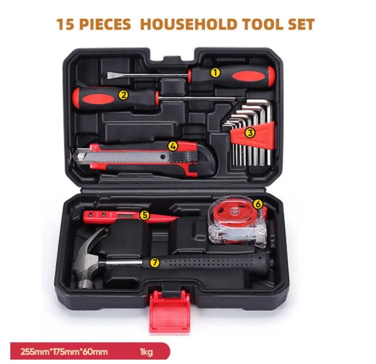 

Набор ручных инструментов для дома DIY Комплект Профессиональный ручной ящик Общий ящик для домашних работ Ремонт Обслуживание Металлические Столярные инструменты