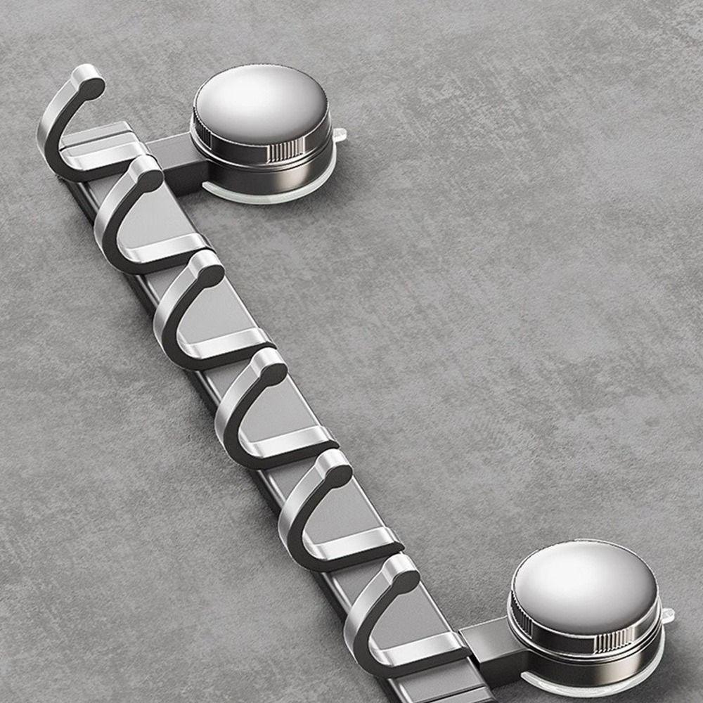 Aluminum Alloy Suction Cup Hooks Space Saving Towel Key Hangers Bathroom Clothes Hooks  Bathroom