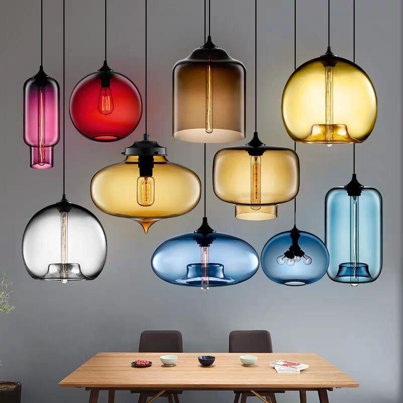 Nordic Retro Glass Pendant Light for Bar, Bedroom, Living Room, or Study