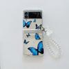Ins Butterfly Cow 3d Bracelet Cute Cartoon Clear Couple Phone Case For Samsung Galaxy Flip3 Flip4 Z Flip 3 4 5g Back Cover Capa