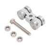 4 Wheel Pulley Assembly Stainless Steel Deep Groove Ball Bearing Roller Pulley for Small Trolley