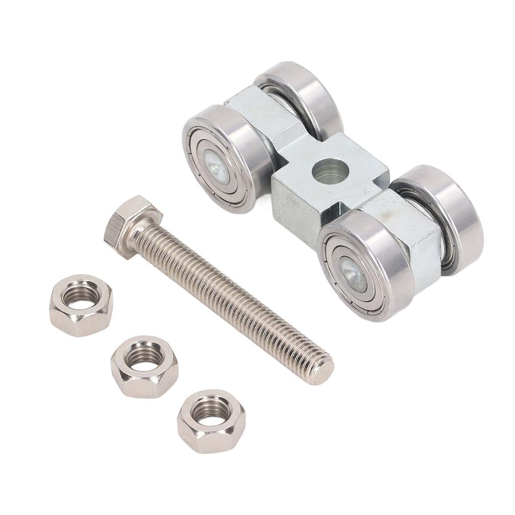 Ansamblu Scripete cu 4 Roți Oțel Inoxidabil Rulment cu Bile cu Canelură Adâncă Scripete cu Role pentru Cărucior Mic