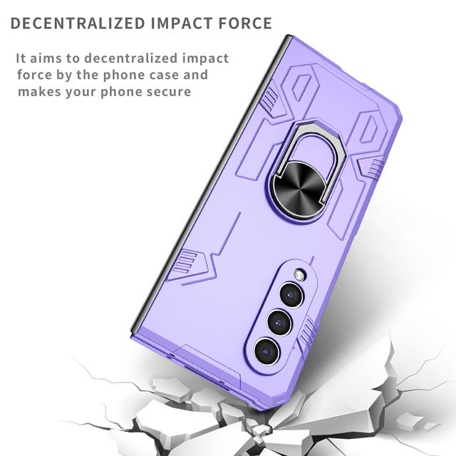 Drop Protection Stand Ring Cover Case For Samsung Galaxy Z Fold 3 4 Fold4 5g Fold2 Fold3 Fold 2 Anti -Sweat Hard Phone Cases