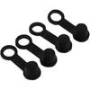 4 Pcs Rubber Brake Bleed Nipple, Keenso Brake Bleeder Screw Bleed Nipple Dust Cover With Keeper for 8mm Motorcycle Motorbike Black