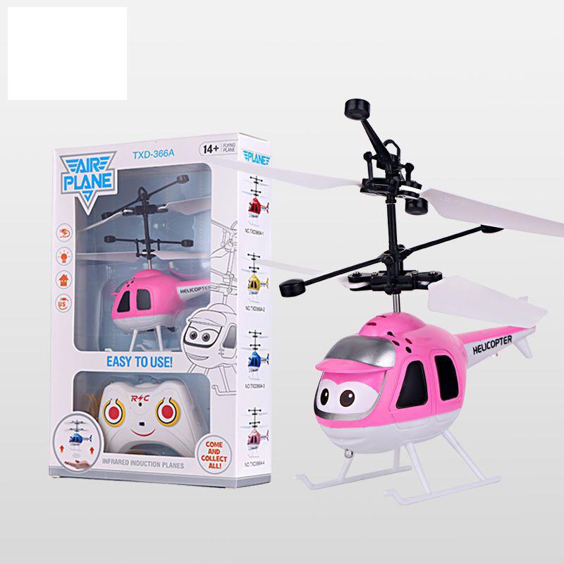Little Cute Cartoon Induction Flying Vehicle Levitation Gesture Induction Airplane Helicopter Children's Toy YK07 Stylish Appearance