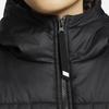 Nike Logo Patch Single Direction Zip Plain Cotton Hoodie Women Outerwear Black DJ6996-010