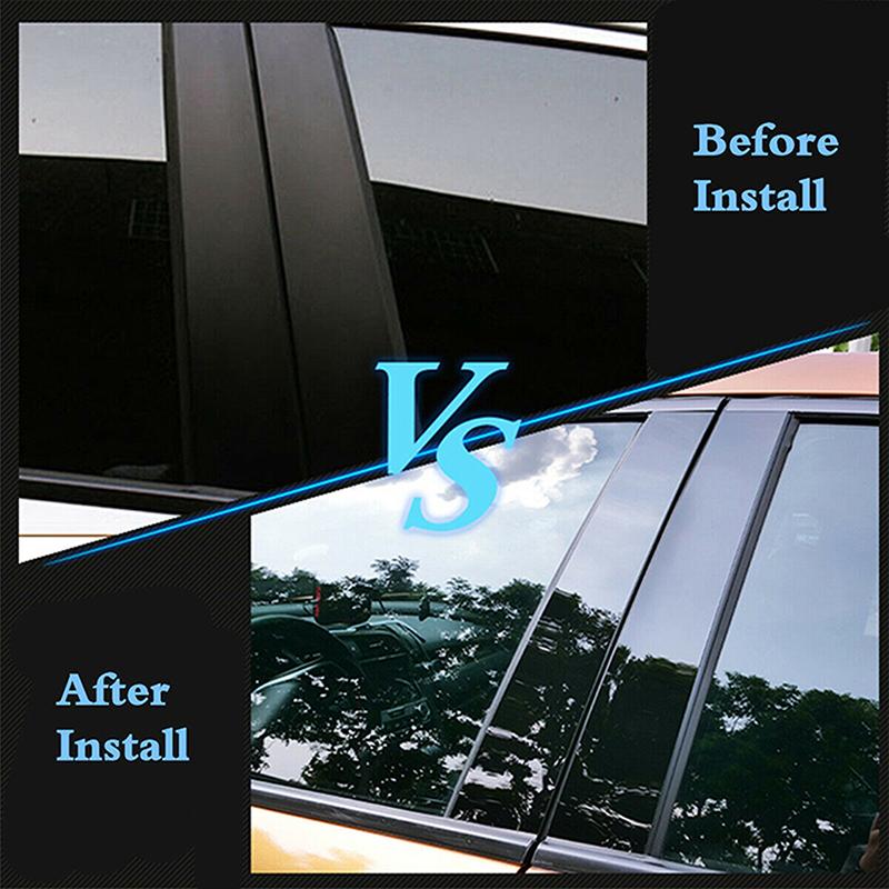 6pcs/set Window Door Column B C Pillar Post Cover Trim for Chevy Equinox 2005-2009 Auto Styling