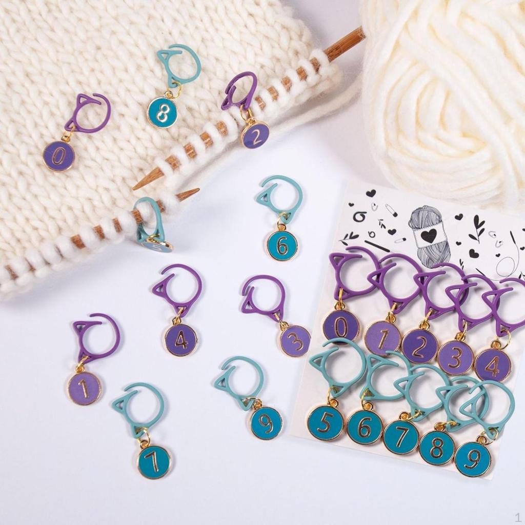 10x Strickmaschenmarkierer Handwerk Leicht Multifunktion Häkeln bunt