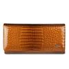 Genuine Leather Women's Wallet with Alligator Pattern - Large Capacity Coin Purse and Patent Leather Design