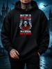 Unisex Hoodie, Halloween Skull And Twisted Quote Graphic, Pullover Sweatshirt, Gothic Streetwear, Autumn Winter Casual Wear, Front Pocket And Drawstri
